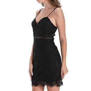 NWT Bargoos Little Black Dress Lace Bodycon Cocktail Size Large
